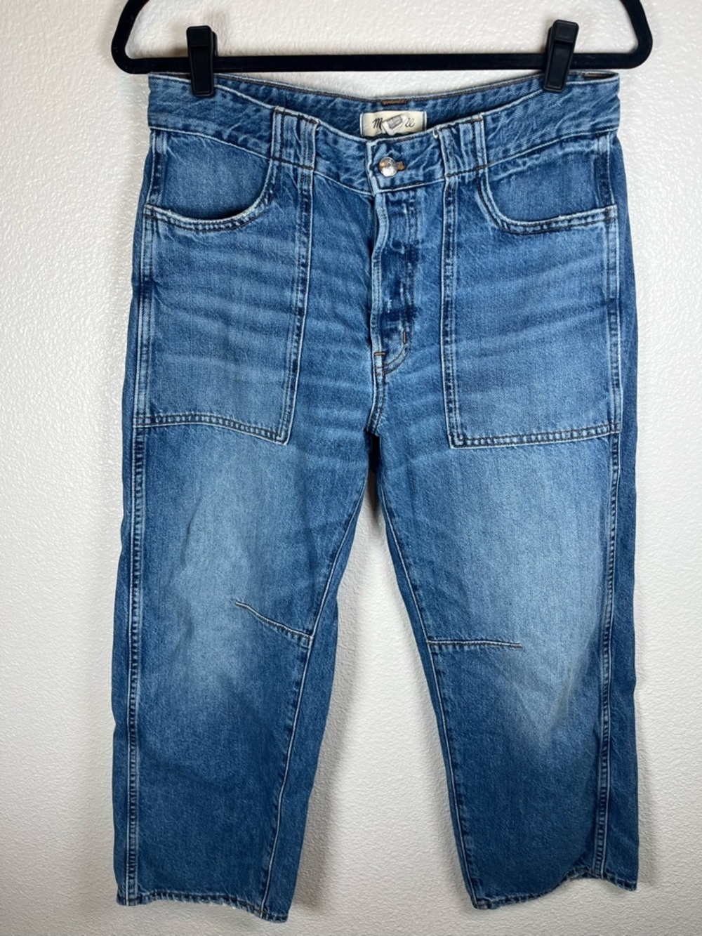 Madewell The Darted Barrel Leg Jean in Medium Wash Women’s 28P - Picture 4 of 13